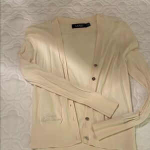 Ralph Lauren Cream Cardigan Sweater